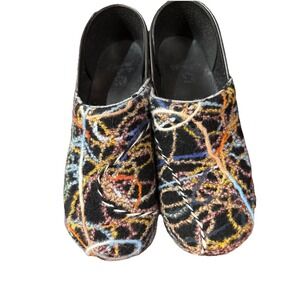 Dansko Clogs wool tweed confetti Women's 41 UK 9 US EUC Comfort Support Shoes